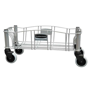 Wózek stalowy do kosza slim jim szary | RUBBERMAID, Slim Jim