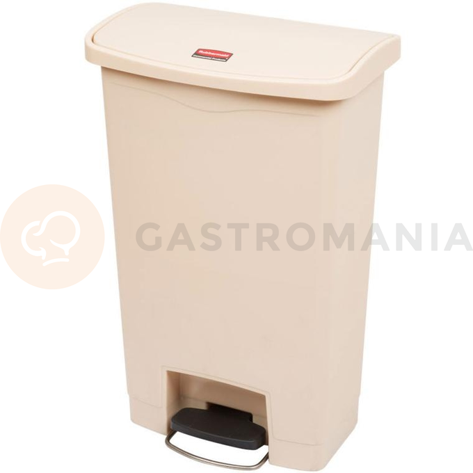 Kosz z pedałem 50l beżowy | RUBBERMAID, Slim Jim