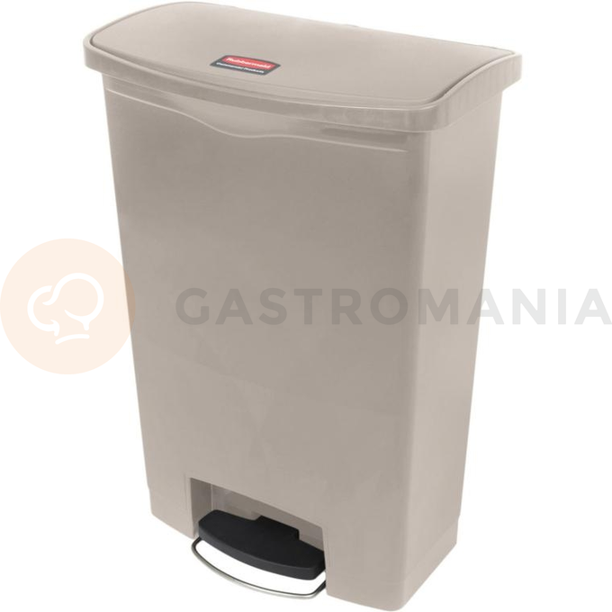 Kosz z pedałem 90l beżowy | RUBBERMAID, Slim Jim