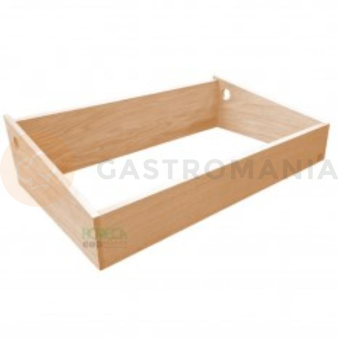 Podstawa drewniana skośna dąb neutralny GN 1/1 14,5 cm | HORECA SERVICE, HS Design