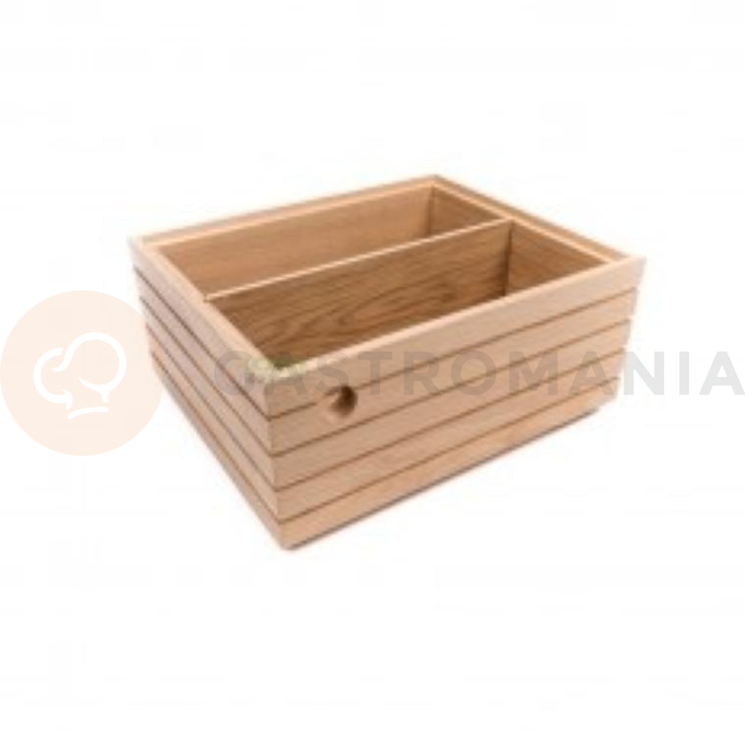 Skrzynka drewniana dąb neutralny GN 1/2 14,5 cm | HORECA SERVICE, HS Design