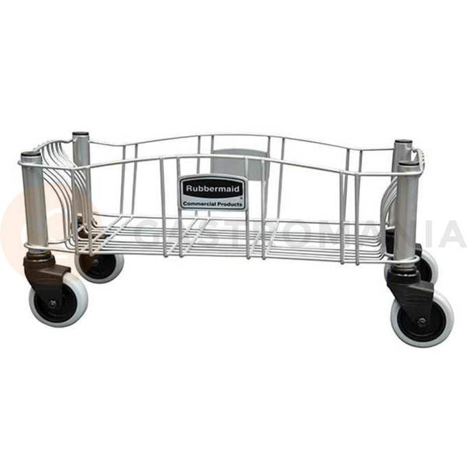 Wózek stalowy do kosza slim jim szary | RUBBERMAID, Slim Jim