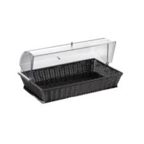 Kosz na pieczywo z pokrywą roll-top | PINTINOX, Caleido Wenge