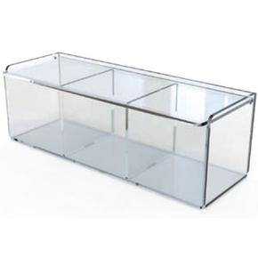 Pojemnik na produkty sypkie 480x160x160 mm, potrójny | MARTELLATO, BOX4803