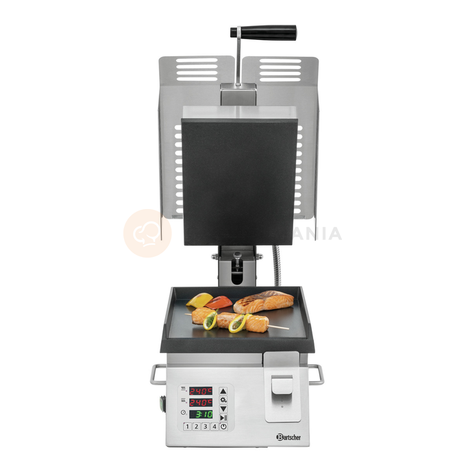 Grill kontaktowy 320x550x310 mm, gładka powierzchnia | BARTSCHER, DT 2000 1G