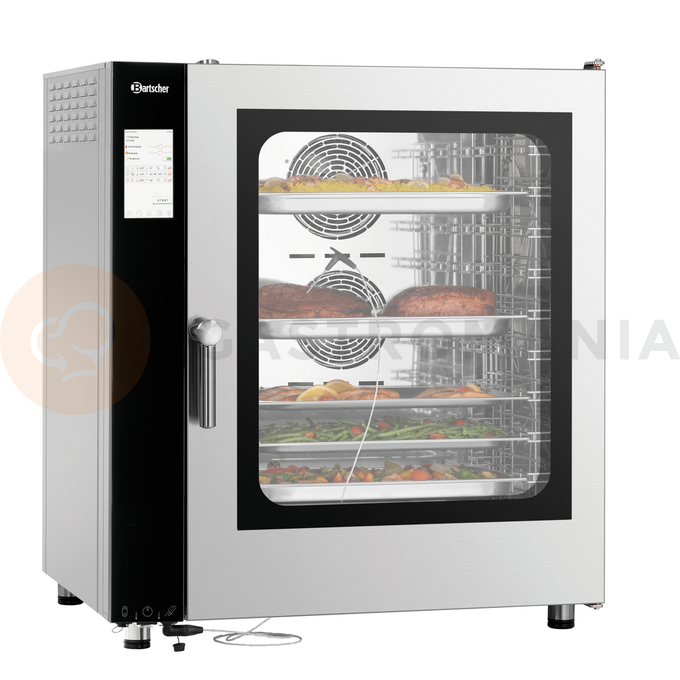 Piec konwekcyjno-parowy 10x GN1/1, sterowanie elektroniczne, system czyszczenia, szybsza obróbka termiczna | BARTSCHER, Silversteam2 P-10110DRS