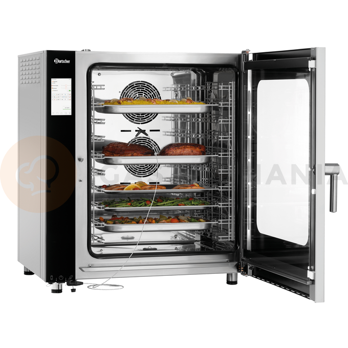 Piec konwekcyjno-parowy 10x GN1/1, sterowanie elektroniczne, system czyszczenia, szybsza obróbka termiczna | BARTSCHER, Silversteam2 P-10110DRS