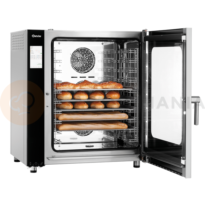 Piec konwekcyjno-parowy 10x GN1/1, sterowanie elektroniczne, system czyszczenia, szybsza obróbka termiczna | BARTSCHER, Silversteam2 P-10110DRS