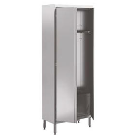Szafa porządkowa 2-drzwiowa ze zlewem 1000x500x2000 mm | ASBER, SCS2-105/20-HD