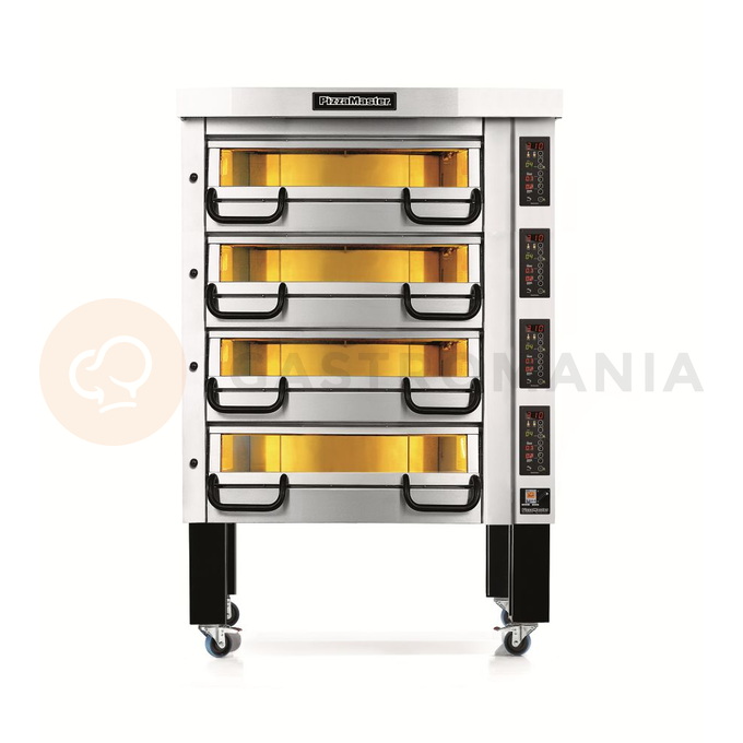 Piec do pizzy czterokomorowy, 16x pizza 45 cm, komory o wymiarach 920x920x210 mm, panel manualny | PIZZA MASTER, PM 924E