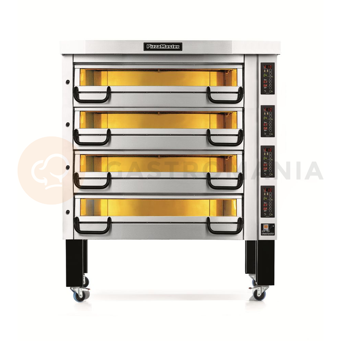 Piec do pizzy czterokomorowy, 24x pizza 35 cm, komory o wymiarach 1065x710x210 mm, panel manualny | PIZZA MASTER, PM 734E