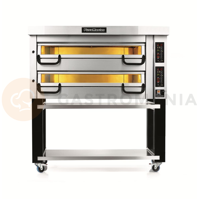 Piec do pizzy dwukomorowy, 12x pizza 45 cm, komory o wymiarach 1380x920x210 mm, panel manualny | PIZZA MASTER, PM 932E