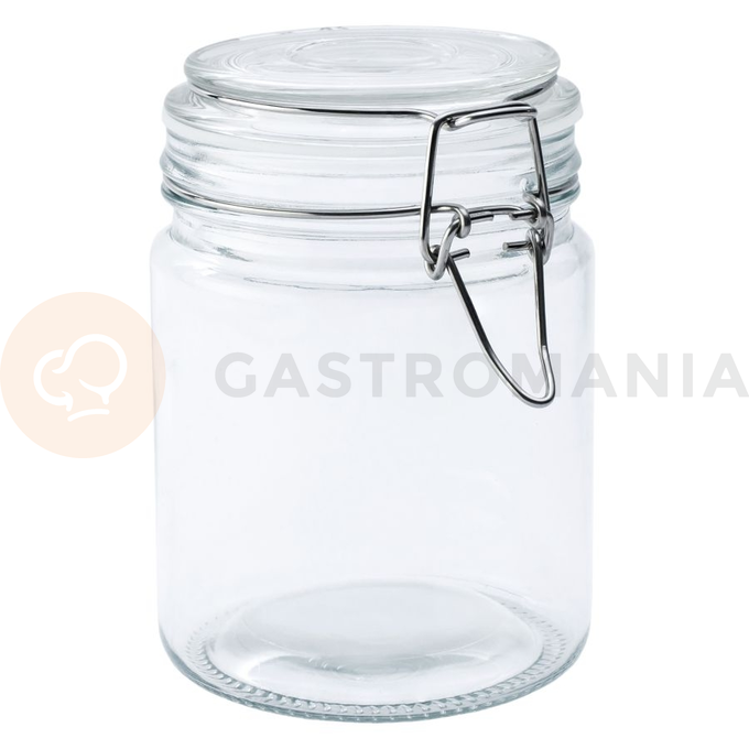Słoik z klamrą, cylinder, 700 ml, kpl. 4 szt. | TOM-GAST, T-1170