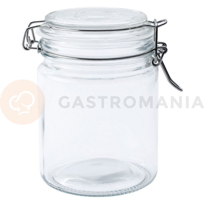 Słoik z klamrą, cylinder, 700 ml, kpl. 4 szt. | TOM-GAST, T-1170