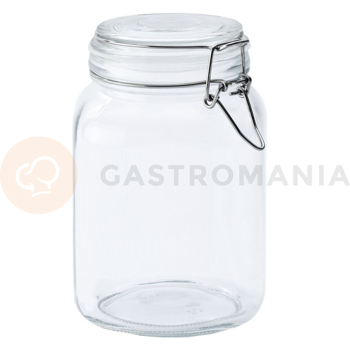 Słoik z klamrą, kwadrat, 1500 ml, kpl. 4 szt. | TOM-GAST, T-1315