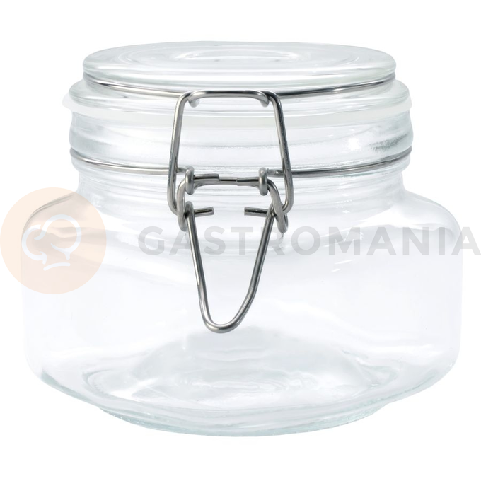 Słoik z klamrą, kwadrat, 500 ml, kpl. 4 szt. | TOM-GAST, T-1350